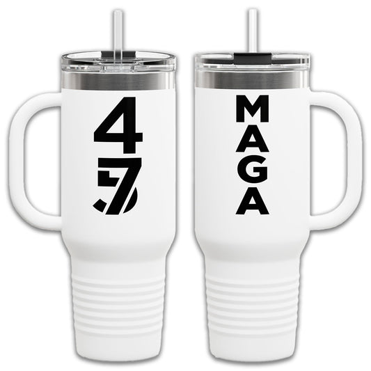 White MAGA 45/47 Insulated Travel Mug, 40oz