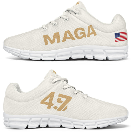 White & Gold MAGA Sneaker