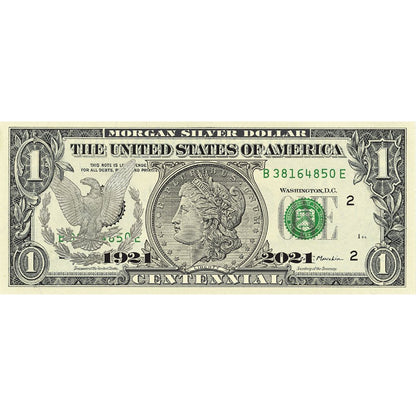 100th Anniversary U.S. Morgan Silver Coin Legal Tender $1 Bill - Proud Patriots