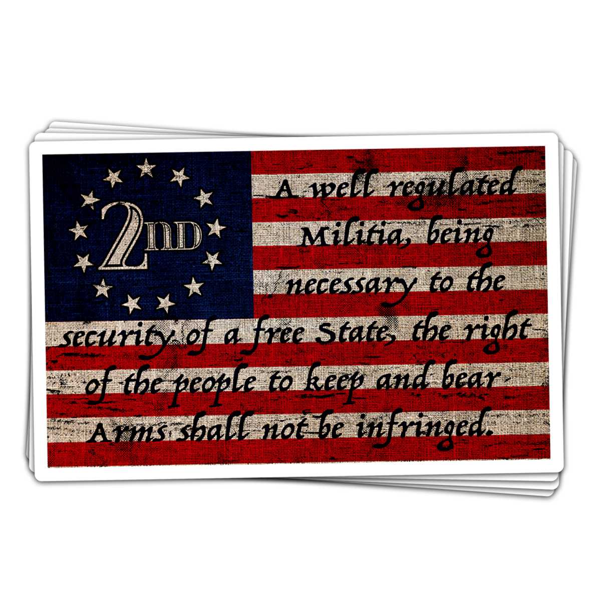 2nd Amendment Flag Decal