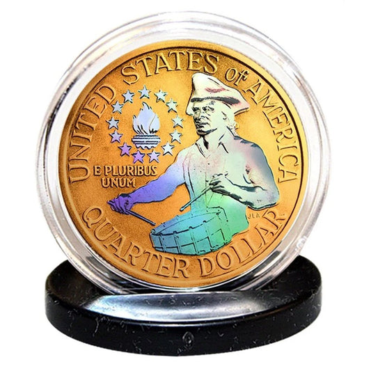 "1976 Independence" Hologram - Bicentennial 24K Gold Quarter - Proud Patriots