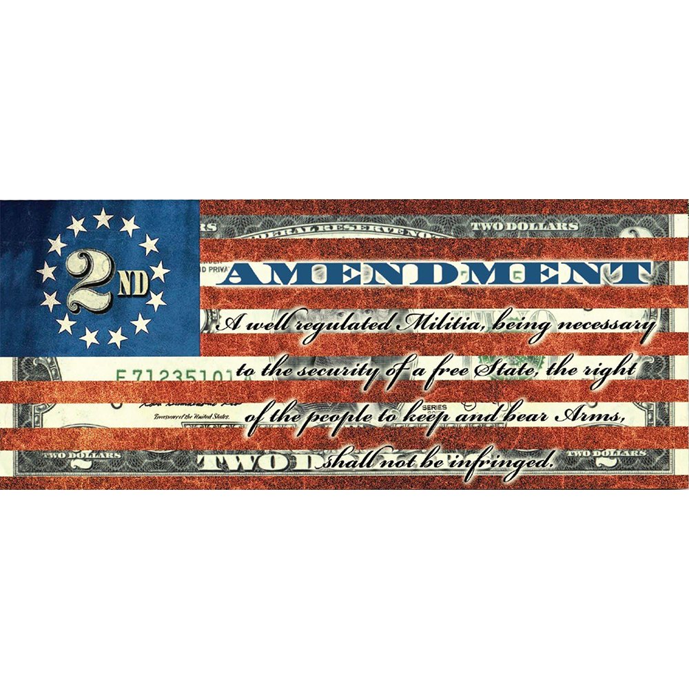 "2nd Amendment" (Flag) - Genuine Legal Tender U.S. $2 Bill - Proud Patriots