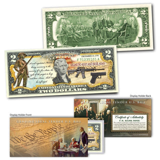 "2nd Amendment" - Genuine Legal Tender U.S. $2 Bill - Proud Patriots