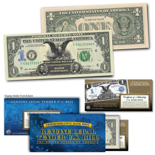 "Black Eagle" - Genuine Legal Tender U.S. $1 Bill - Proud Patriots