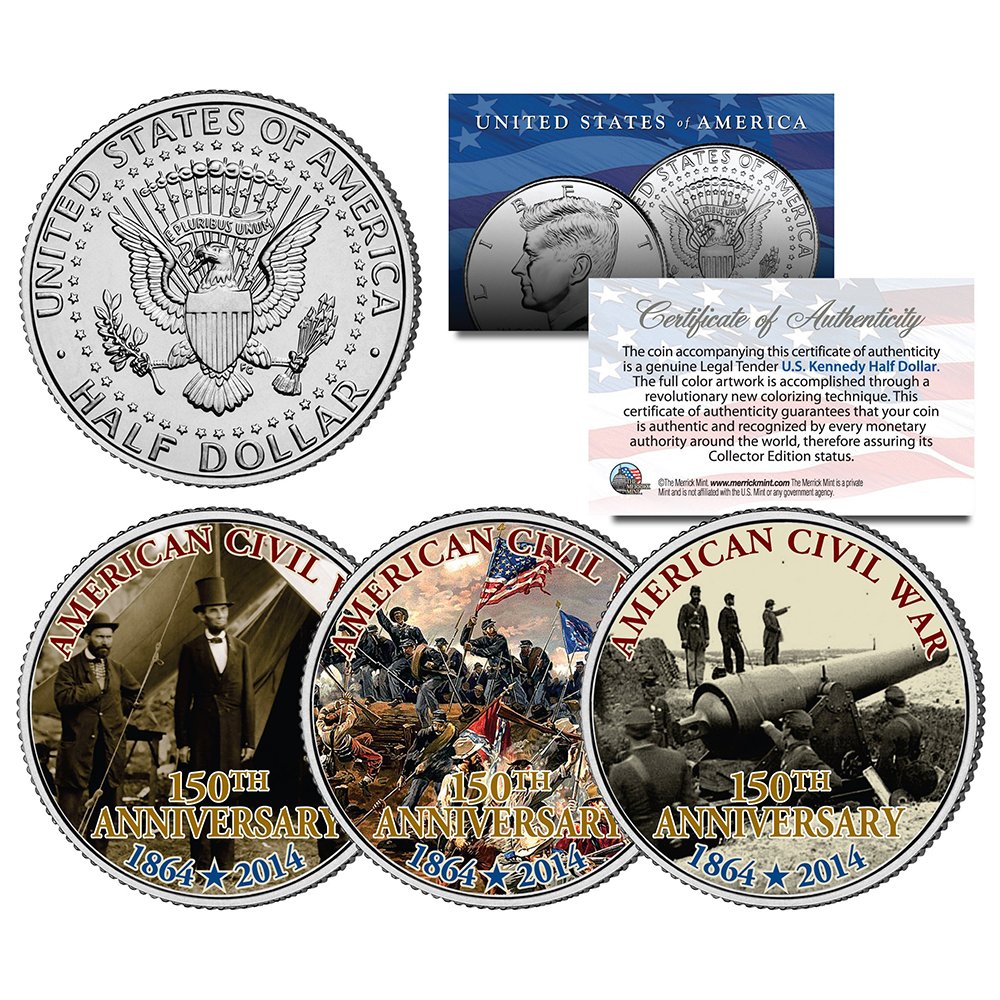 "Civil War" - Authentic JFK Half Dollar Coin Set - Proud Patriots