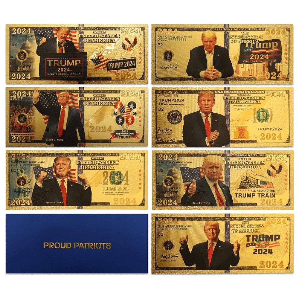 Collectible Golden Trump Bills Set - Proud Patriots