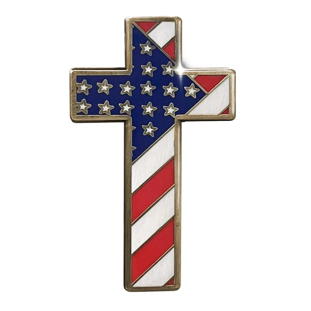 Cross Flag Pin - Proud Patriots