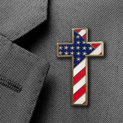 Cross Flag Pin - Proud Patriots