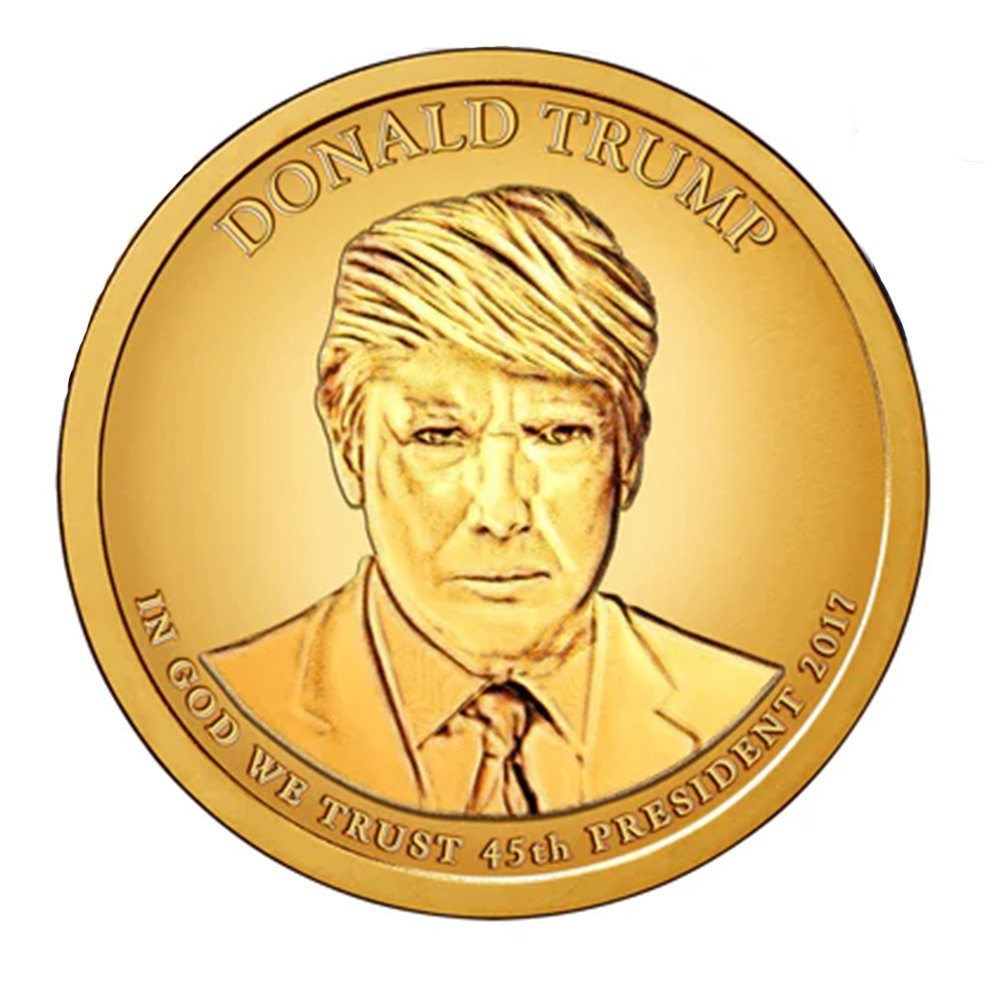 DONALD J. TRUMP Official 45th President Golden $1 U.S. Legal Tender Coin - Proud Patriots