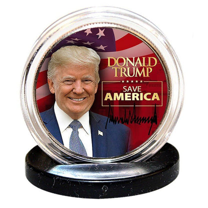 Donald Trump - "Save America" - Authentic U.S. JFK Half Dollar - Proud Patriots