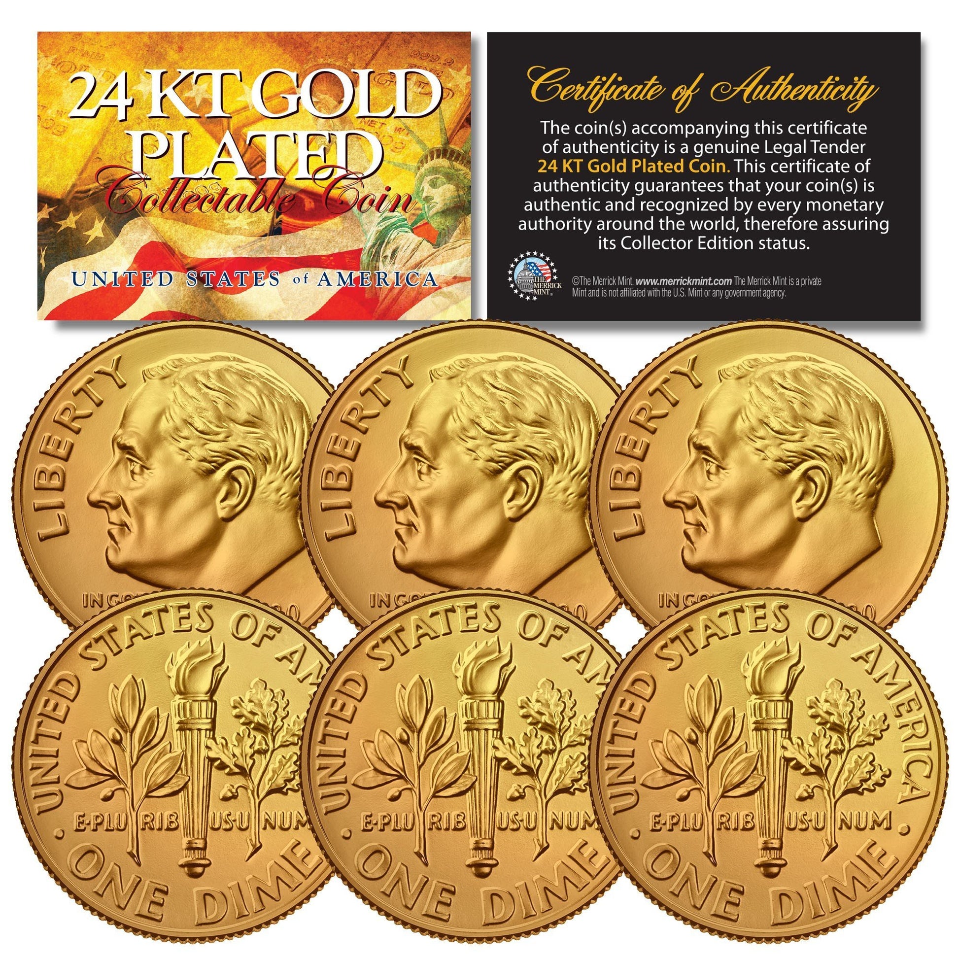 Franklin Roosevelt Dimes - Set of 3 Coin Set - Proud Patriots