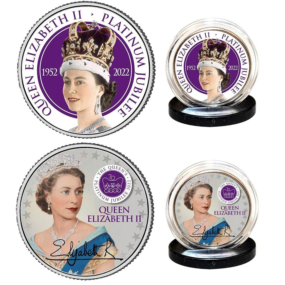 "Queen Elizabeth" Jubilee - Authentic JFK Half Dollar Coin Set - Proud Patriots