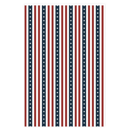 Red, White, & Blue Stripes Wrapping Paper - Proud Patriots