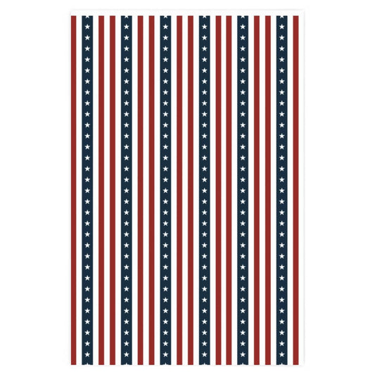 Red, White, & Blue Stripes Wrapping Paper - Proud Patriots