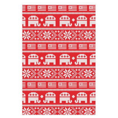 Republican Christmas Sweater Wrapping Paper - Proud Patriots