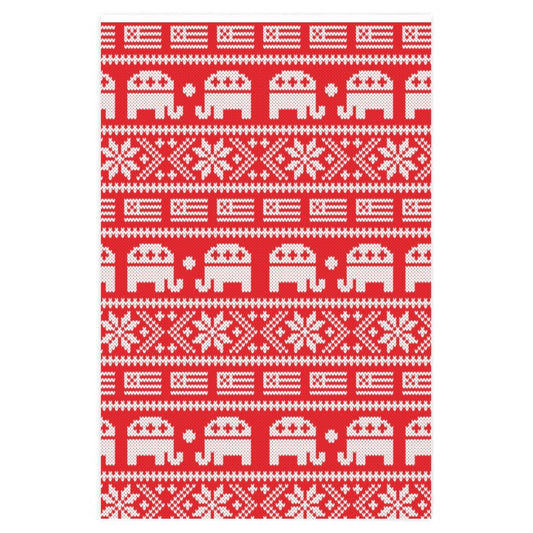 Republican Christmas Sweater Wrapping Paper - Proud Patriots