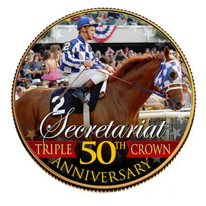Secretariat 50th Anniversary Triple Crown Belmont Stakes 24K Gold Coin - Proud Patriots