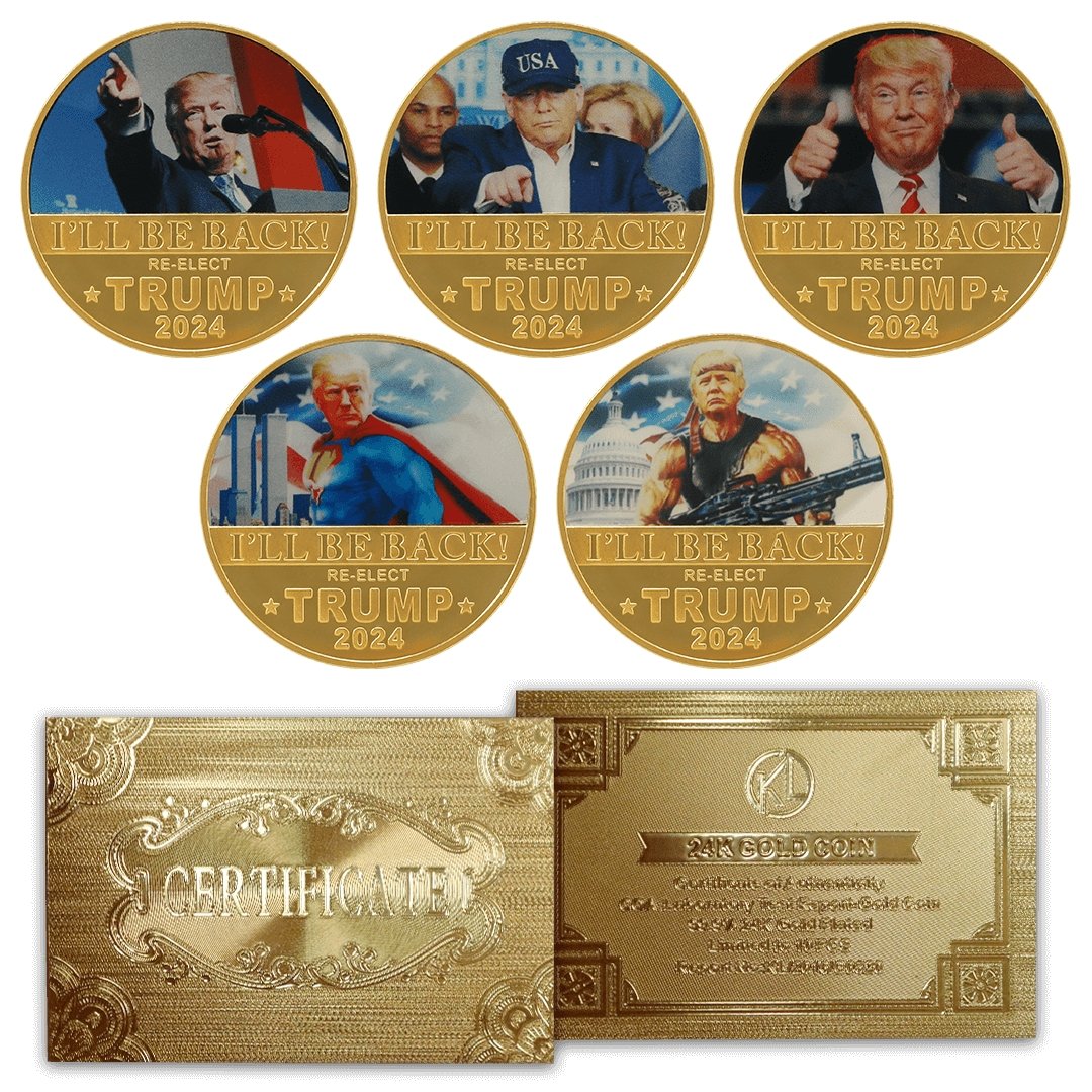 Trump Gold Coins With Tin Case - Proud Patriots