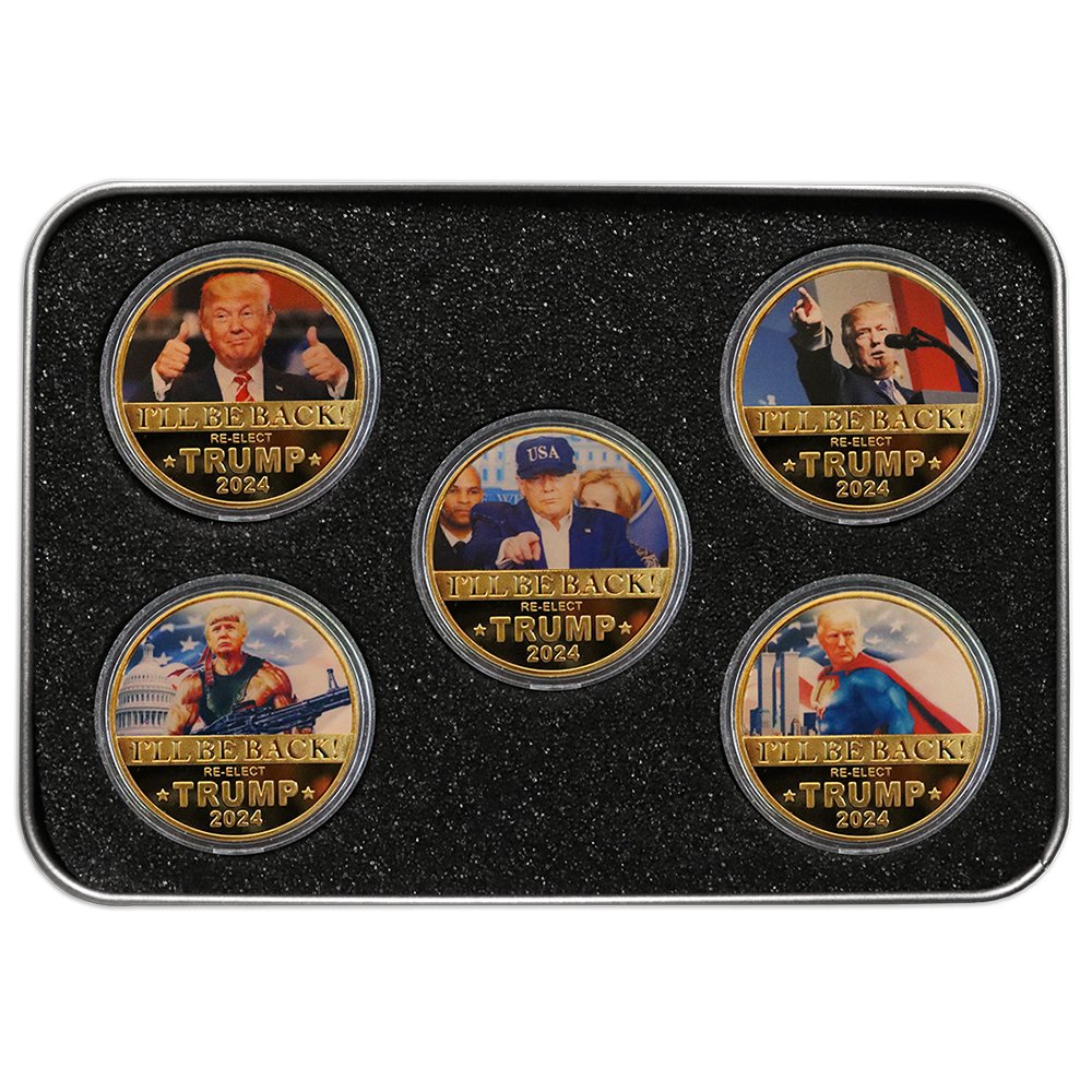 Trump Gold Coins With Tin Case - Proud Patriots