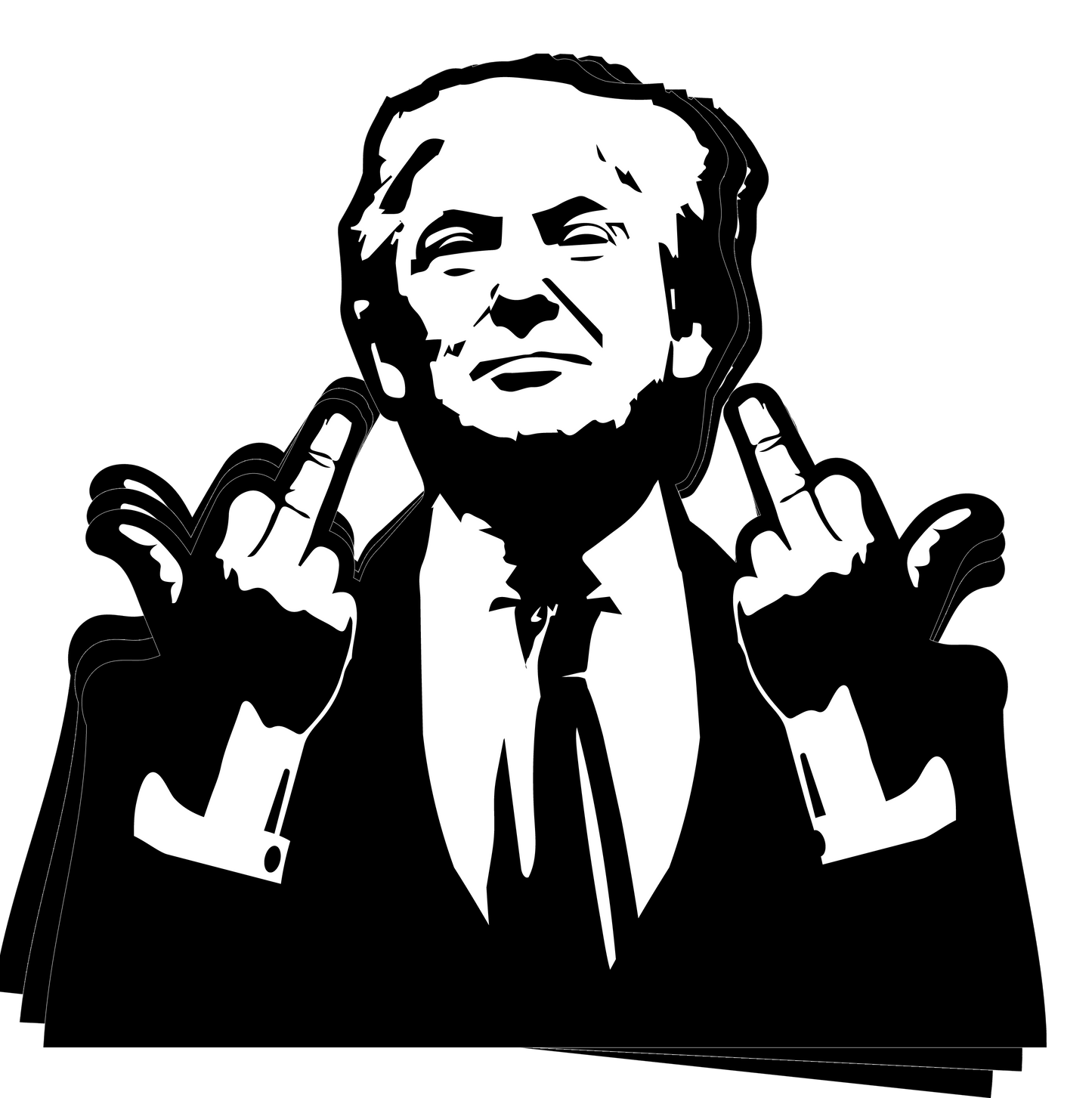 Trump Middle Finger - Decal - Proud Patriots