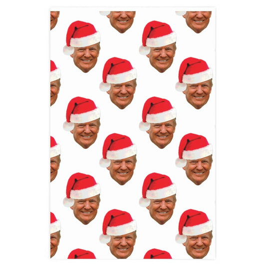 Trump Santa Pattern Wrapping Paper - Proud Patriots