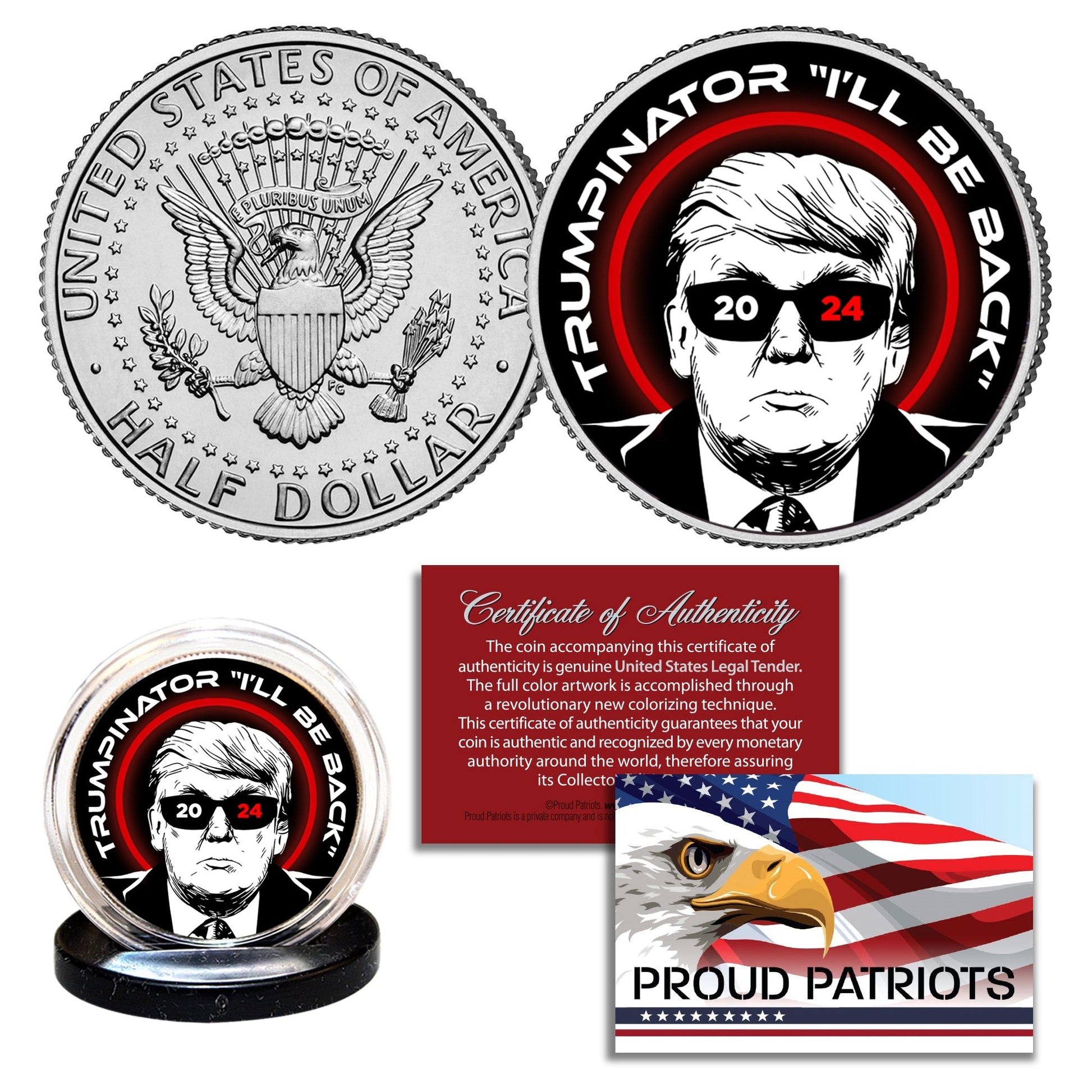 Trumpinator - Authentic JFK Half Dollar - Proud Patriots